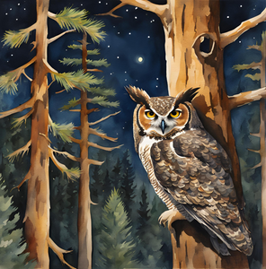 Owl in the Moonlight. - Paperback