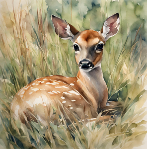 'Survival of a Fawn' Children's Hardcover Book